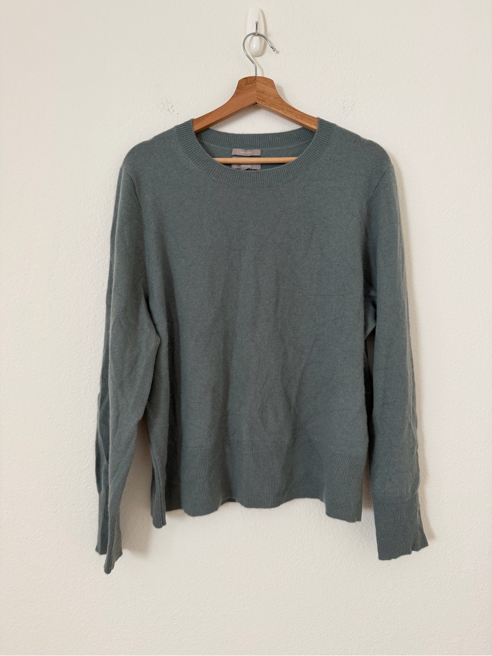 J. Crew Cashmere Classic Fit Crewneck Sweater Green Plus Size XXL Soft Luxury